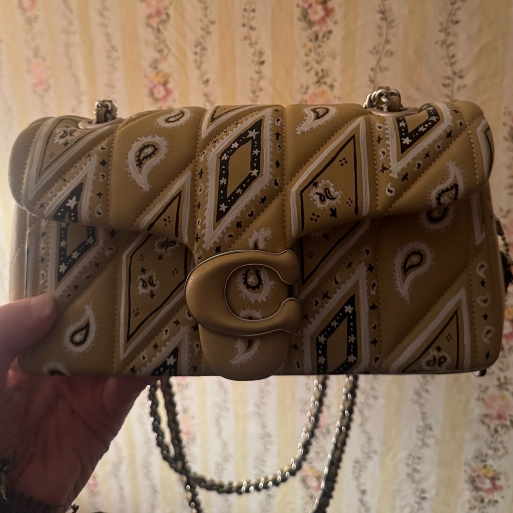 One of a Kind Coach Handpainted Quilted Tabby 20 - Picture 4 of 13